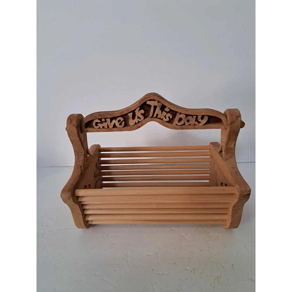 Beautiful‎ Handmade Wooden Linen/Silverware Holder 11 x 7 x 3.75